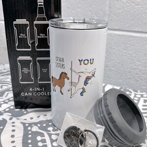 Sandjest double wall insulated 4 in one can cooler mug​​​​​​​​​​